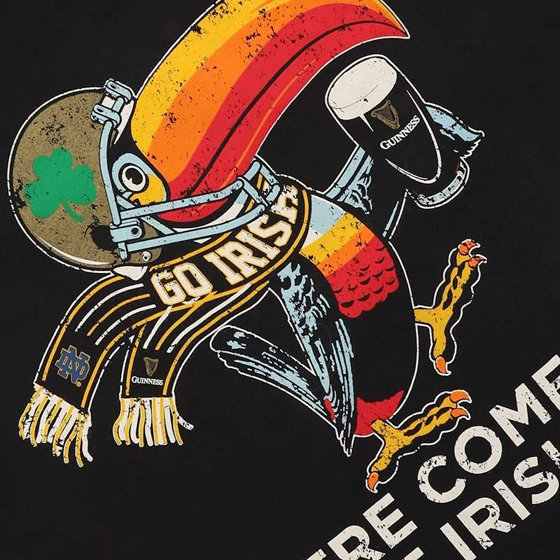 Trad Craft Men's Notre Dame Here Come The Irish T-Shirt Black / Multi 5 Trad Craft Men's Notre Dame Here Come The Irish T-Shirt Black / Multi - Image 3
