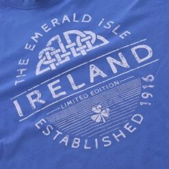 Trad Craft Men's Emerald Isle 1916 T-Shirt Cornflower Blue -Sport Style Shop tradcraft cornf blue ire emerald p1615 p3
