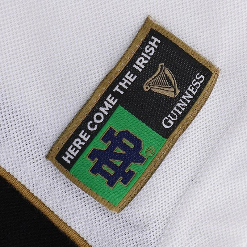 Guinness Men's Notre Dame Polo Shirt Black / White 10 Guinness Men's Notre Dame Polo Shirt Black / White - Image 8