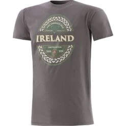 Trad Craft Men's Ireland Emerald Isle Classic T-Shirt Pewter