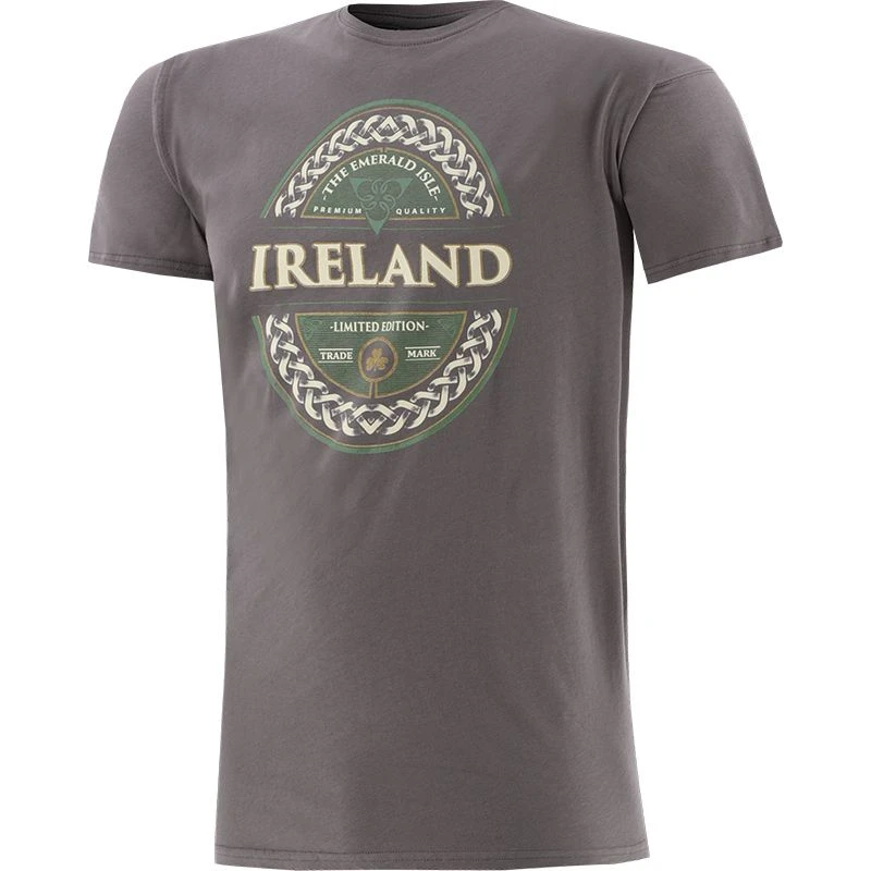 Trad Craft Men's Ireland Emerald Isle Classic T-Shirt Pewter 3 Trad Craft Men's Ireland Emerald Isle Classic T-Shirt Pewter