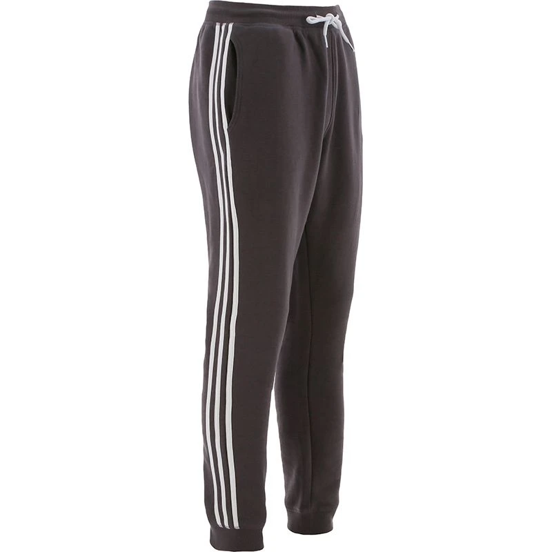 Men's Trigger Fleece Skinny Tracksuit Bottoms Dark Grey / White 4 Men's Trigger Fleece Skinny Tracksuit Bottoms Dark Grey / White - Image 2