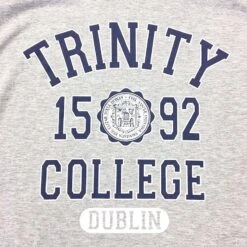 Trinity College Dublin 1592 T-Shirt Grey / Navy 9 Trinity College Dublin 1592 T-Shirt Grey / Navy -Sport Style Shop trin1001 3