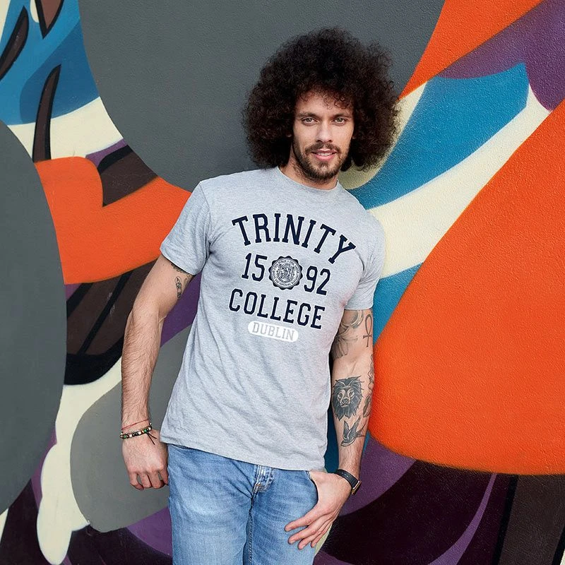 Trinity College Dublin 1592 T-Shirt Grey / Navy 3 Trinity College Dublin 1592 T-Shirt Grey / Navy