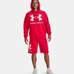 Under Armour Men's Rival Fleece Big Logo Hoodie Red / Onyx White 12 Under Armour Men's Rival Fleece Big Logo Hoodie Red / Onyx White -Sport Style Shop v5 1357093 600 fsf