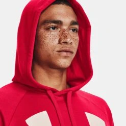 Under Armour Men's Rival Fleece Big Logo Hoodie Red / Onyx White 13 Under Armour Men's Rival Fleece Big Logo Hoodie Red / Onyx White -Sport Style Shop v5 1357093 600 hood