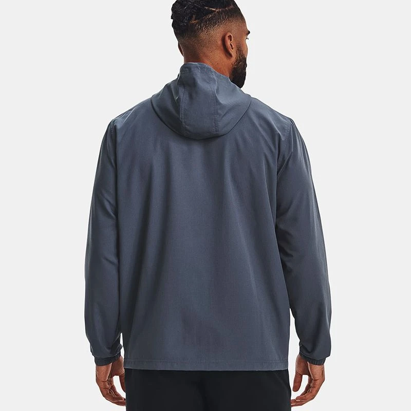 Under Armour Men's UA Sportstyle Windbreaker Jacket Downpour Grey / Black / Lime Surge 4 Under Armour Men's UA Sportstyle Windbreaker Jacket Downpour Grey / Black / Lime Surge - Image 2