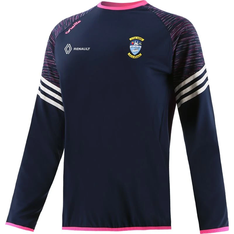 Westmeath GAA Women's Harlem Brushed Crew Neck Top Marine / Pink / White 3 Westmeath GAA Women's Harlem Brushed Crew Neck Top Marine / Pink / White