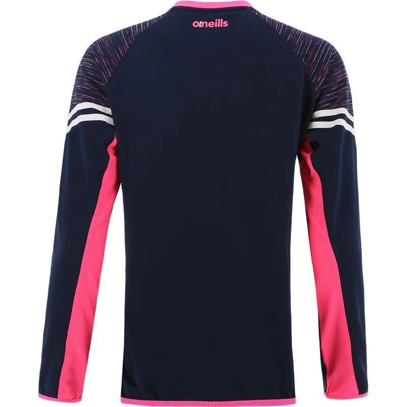 Westmeath GAA Women's Harlem Brushed Crew Neck Top Marine / Pink / White 4 Westmeath GAA Women's Harlem Brushed Crew Neck Top Marine / Pink / White - Image 2