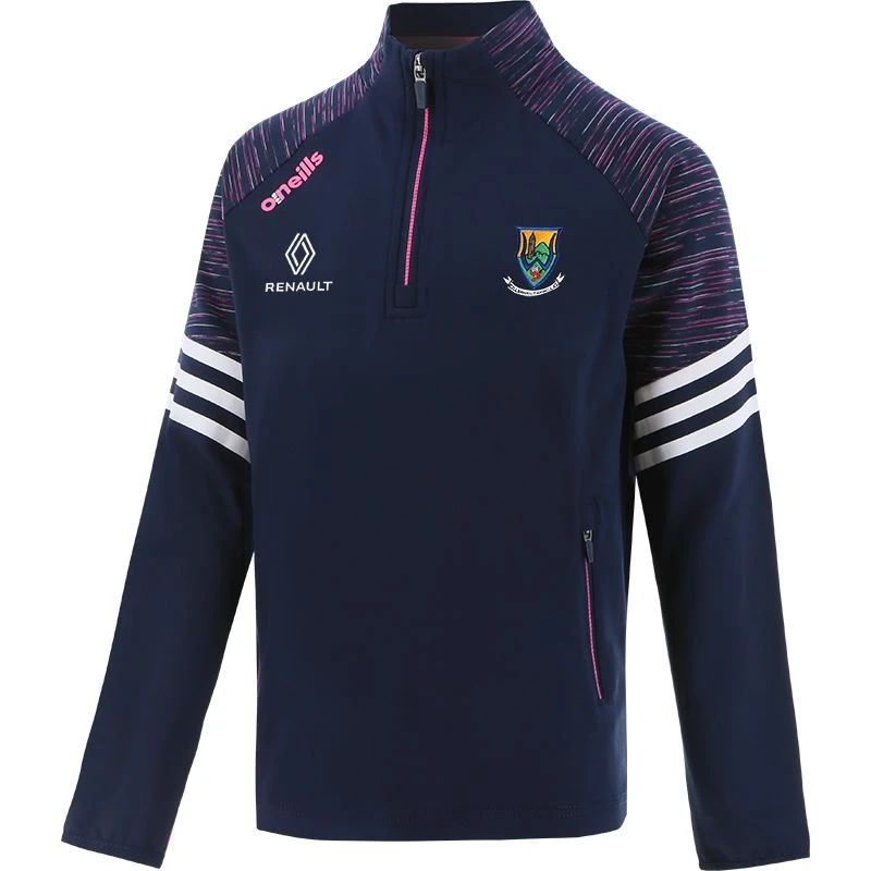 Wicklow GAA Women's Harlem Brushed Half Zip Top Marine / Pink / White 3 Wicklow GAA Women's Harlem Brushed Half Zip Top Marine / Pink / White