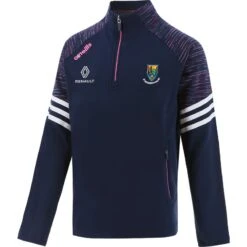 Wicklow GAA Kids' Harlem Brushed Half Zip Top Marine / Pink / White