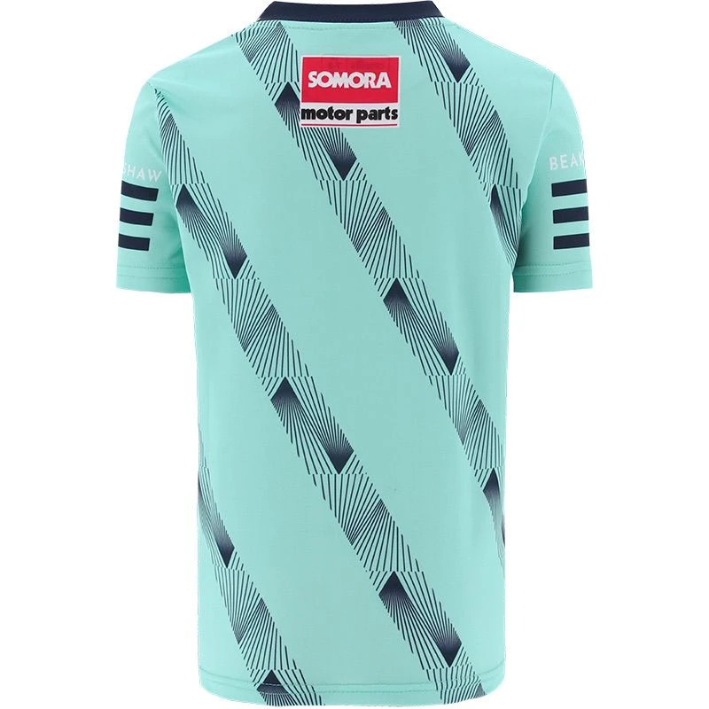 Wicklow GAA Hurling Kids' Short Sleeve Training Top Green / Marine 4 Wicklow GAA Hurling Kids' Short Sleeve Training Top Green / Marine - Image 2